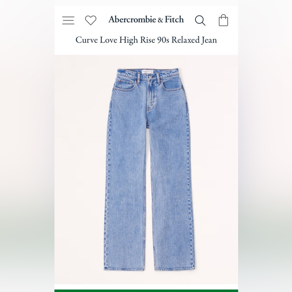 Abercrombie & Fitch The 90’s Relaxed Jeans High Rise Curve Love